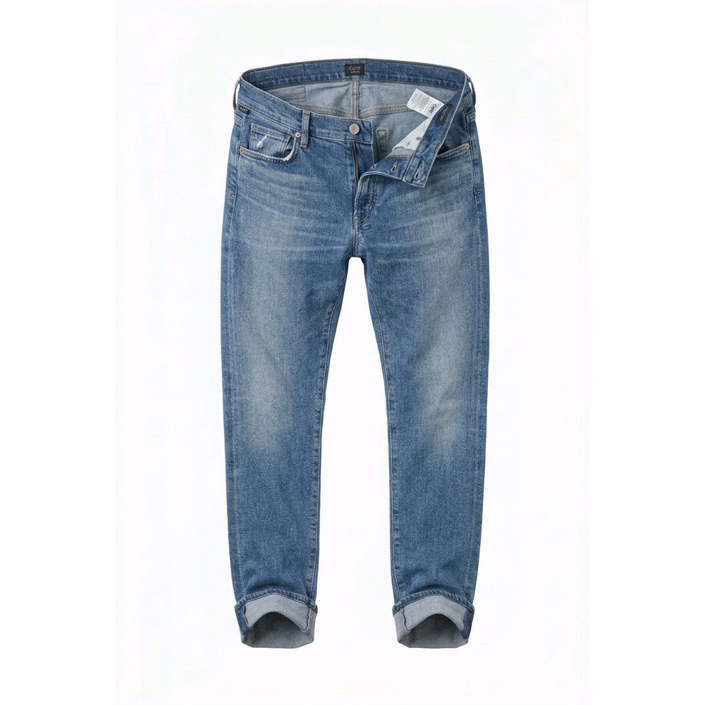 Citizens of Humanity Jazmin Ankle‎ Cuffed Slim Straight Jeans Blue Size 27